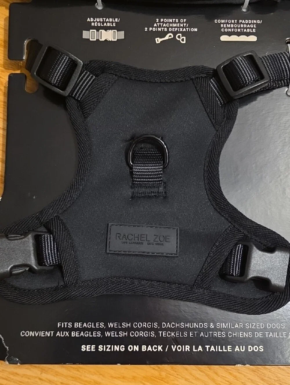 Rachel Zoe Black Two-Piece Dog Harness and Leash Set